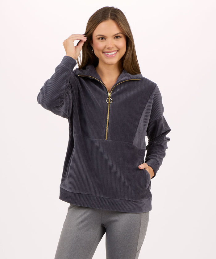 boxercraft Women's Manchester Quarter Zip Pullover Castle Rock