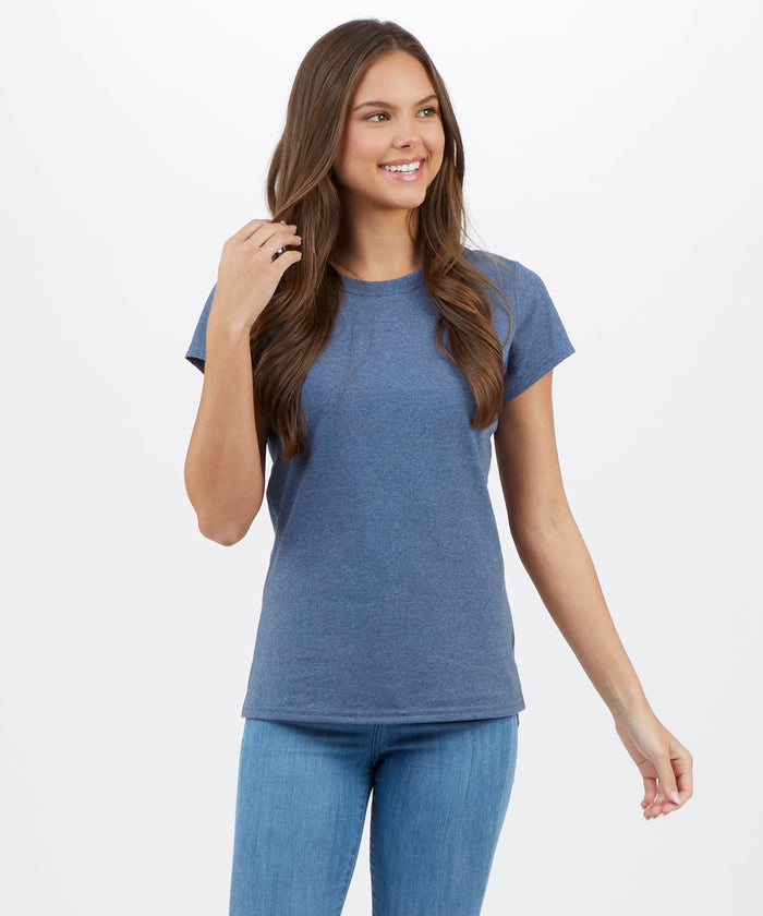 boxercraft Women's Recrafted 100% Sustainable Crewneck Tee Navy