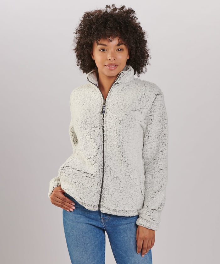 boxercraft Women's Sherpa Full-Zip Jacket Frosty Grey