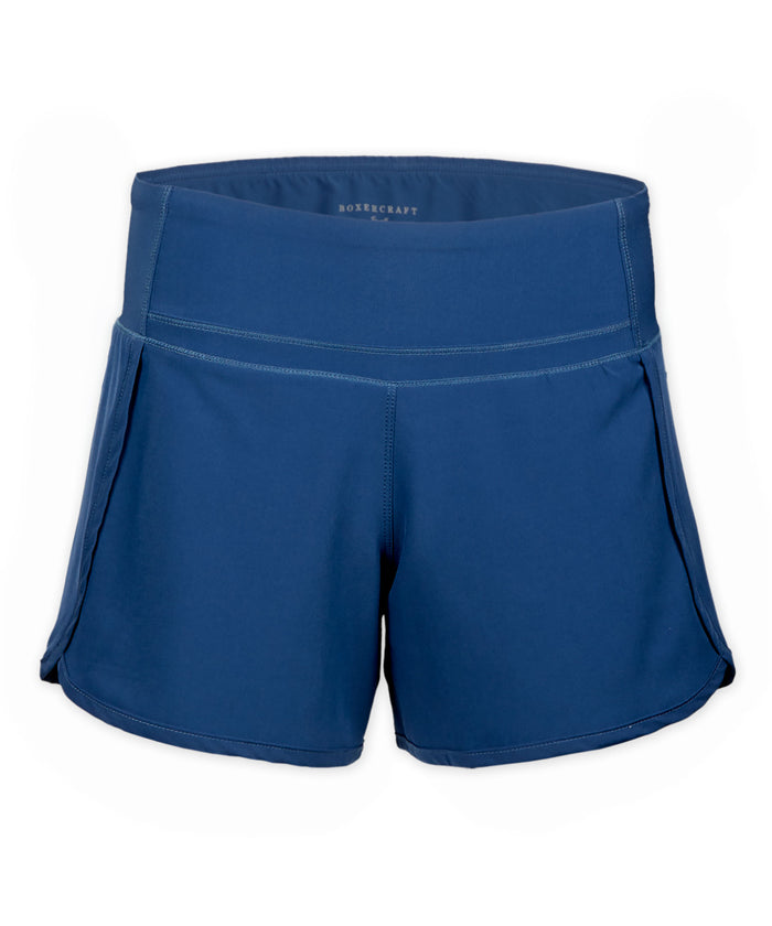Boxercraft Women's Stretch Woven Lined Short Indigo