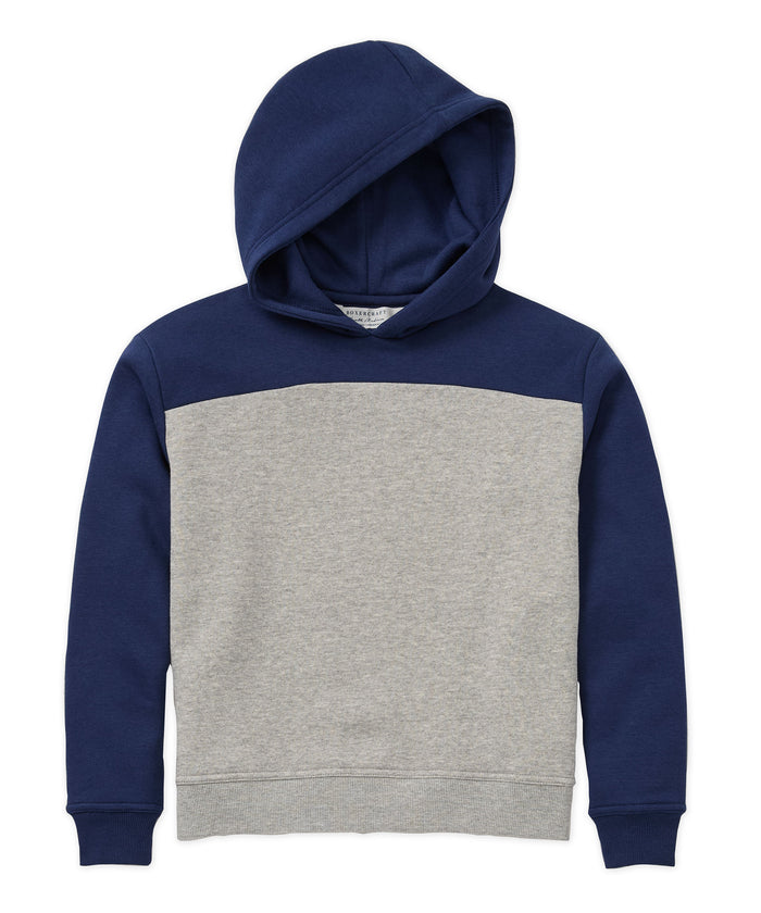 Boxercraft Youth Colorblocked Hoodie Navy/Oxford Heather