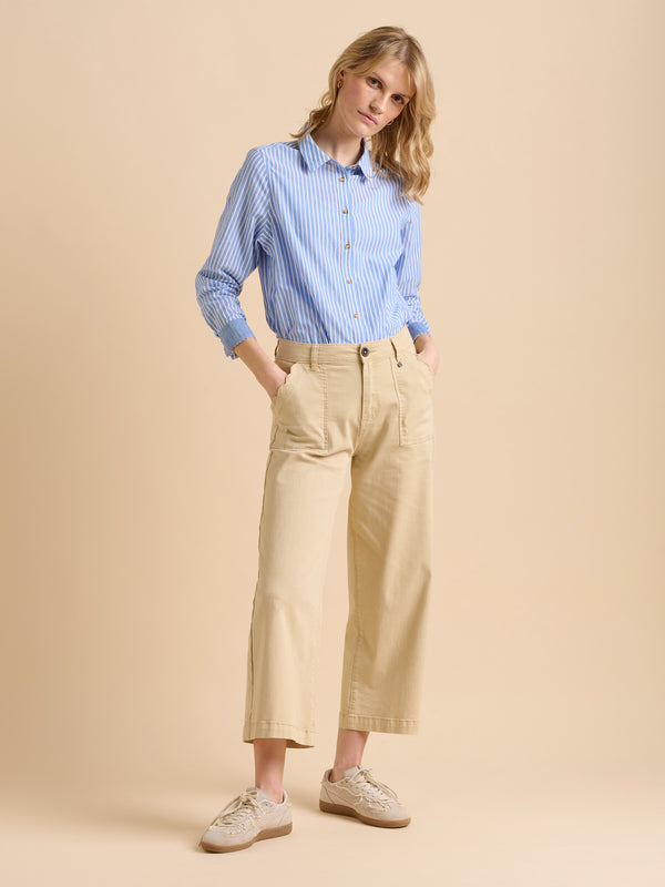 brakeburn Ankle Crop Wide Leg Trousers