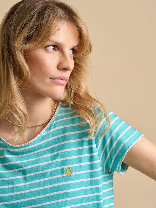 Brakeburn Aqua Stripe TShirt