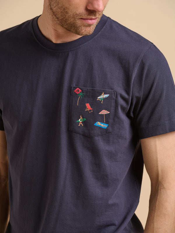 brakeburn Beach Pocket Tee