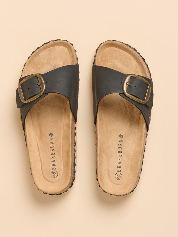 Brakeburn Black Strap Sandals