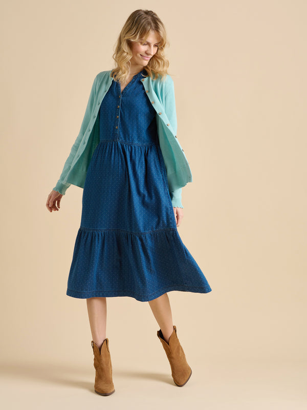 Brakeburn Blue Frill Neck Cardigan