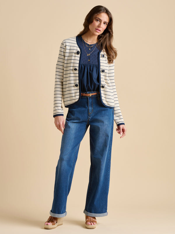 Brakeburn Breton Stripe Sweat Jacket