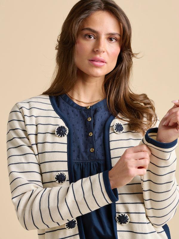 brakeburn Breton Stripe Sweat Jacket