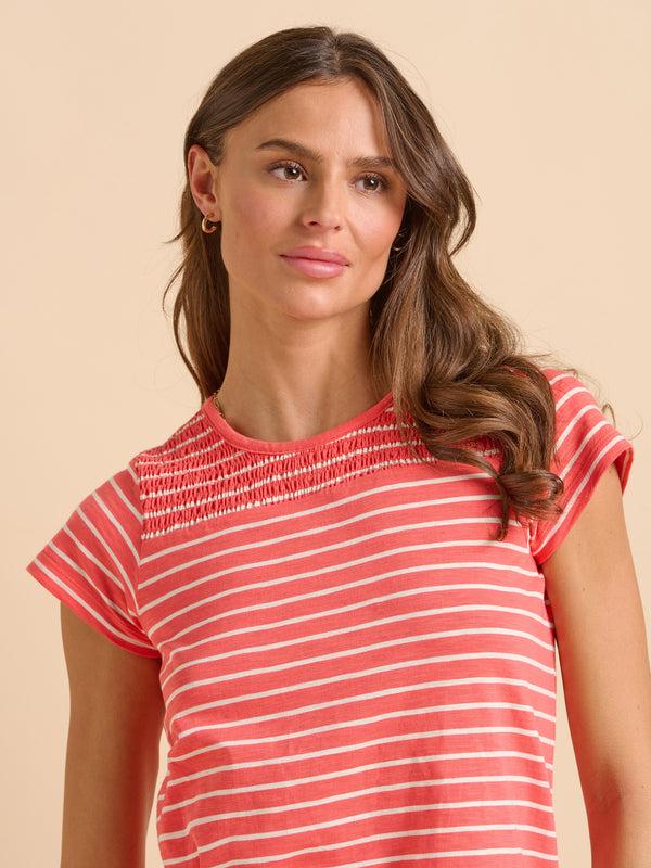 brakeburn Coral Stripe TShirt