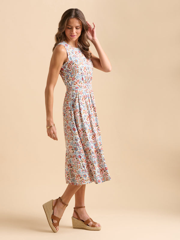 Brakeburn Cream Secret Garden Midi Dress