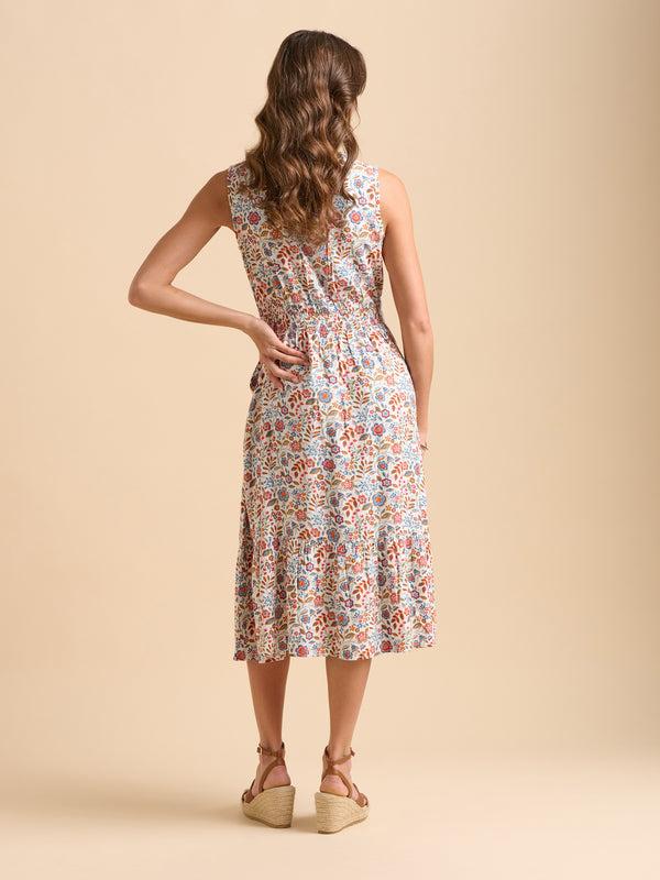 Brakeburn Cream Secret Garden Midi Dress