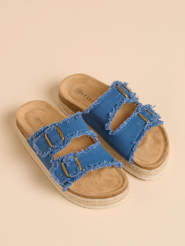 Brakeburn Denim Platform Sandals