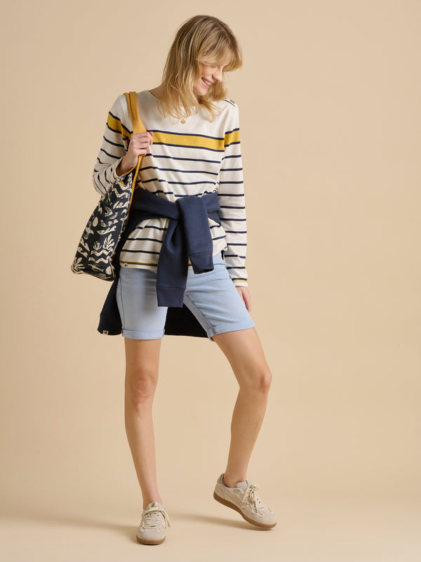 brakeburn Engineered Stripe Bella Crew
