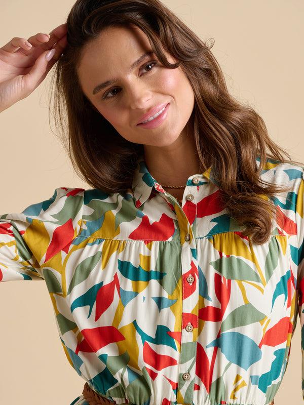 Brakeburn Falling Leaves Midi Dress