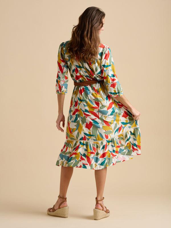 Brakeburn Falling Leaves Midi Dress