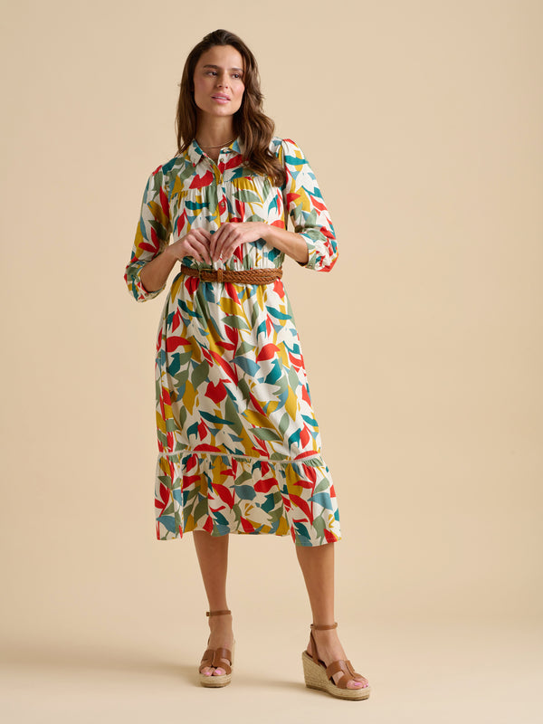 Brakeburn Falling Leaves Midi Dress