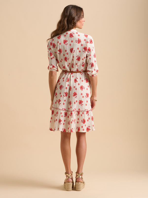 Brakeburn Fan Floral Knee Length Dress