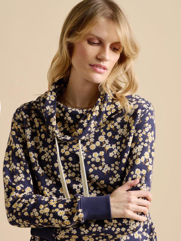 Brakeburn Floating Daisy Cowl Neck Sweat