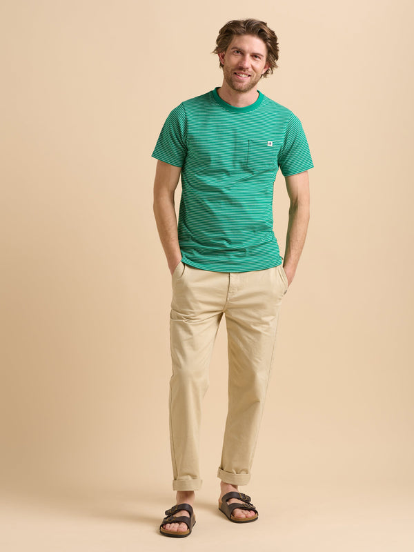 Brakeburn Green Stripe Tee