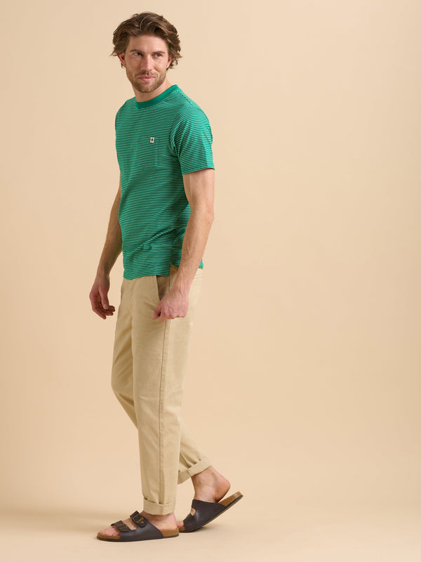 Brakeburn Green Stripe Tee