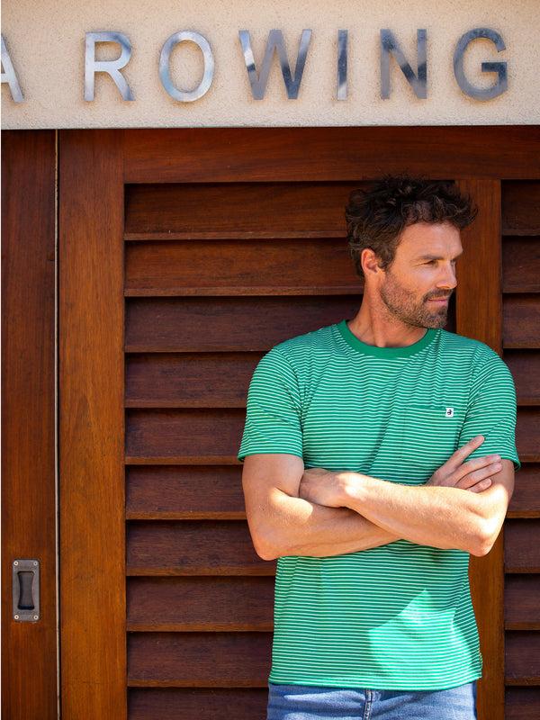 brakeburn Green Stripe Tee