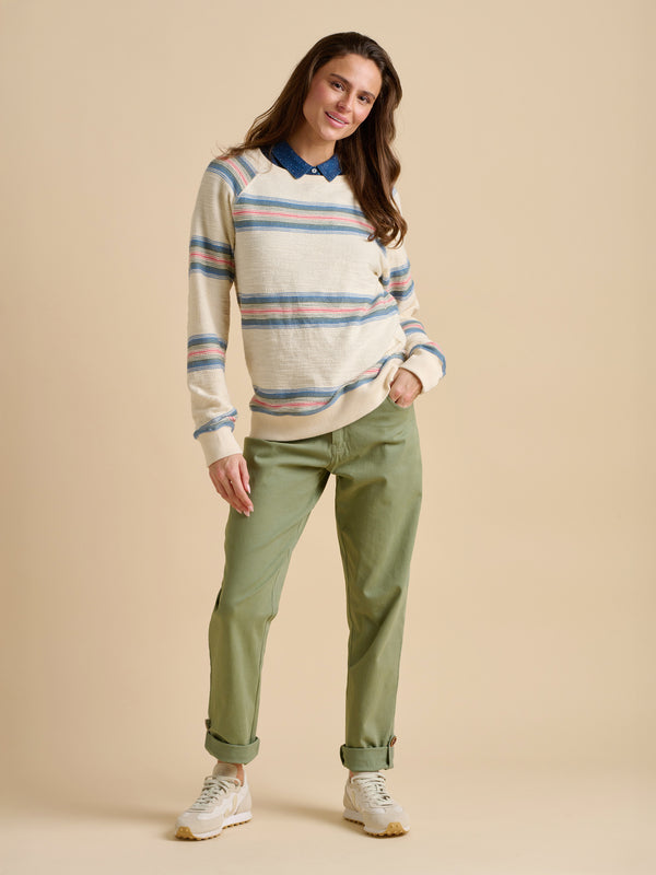 brakeburn Harbour Stripe Crew Neck Sweat