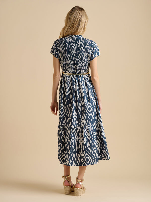 Brakeburn Ikat Maxi Shirt Dress