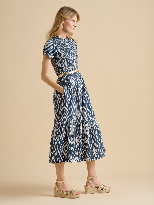 Brakeburn Ikat Maxi Shirt Dress