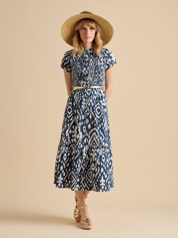 Brakeburn Ikat Maxi Shirt Dress