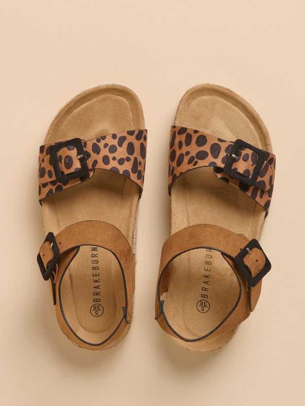 Brakeburn Leopard Spot Ankle Strap Sandal