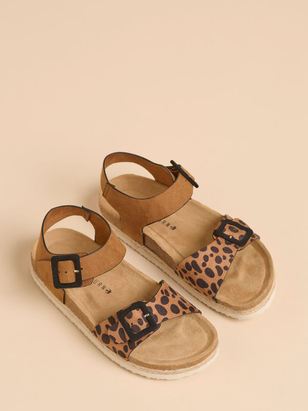 Brakeburn Leopard Spot Ankle Strap Sandal