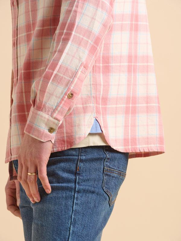 Brakeburn Long Sleeve Pink Check Shirt
