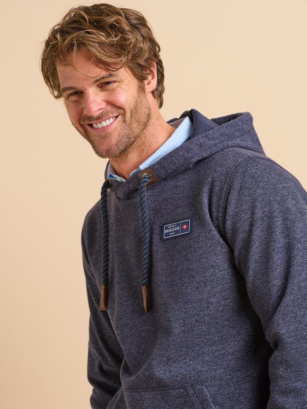 brakeburn Navy Marl Hoodie