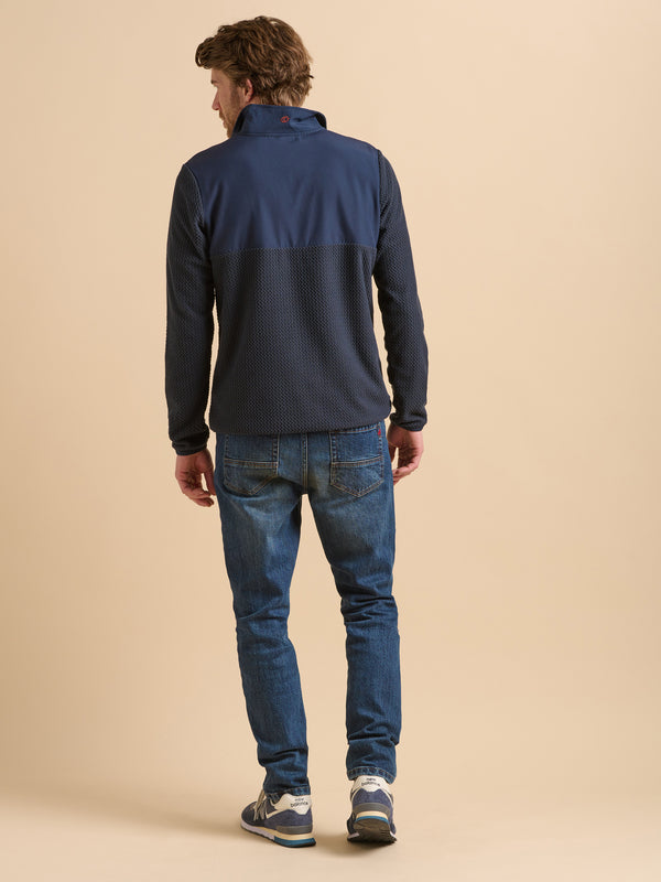 Brakeburn Navy Quarter Zip Micro Fleece