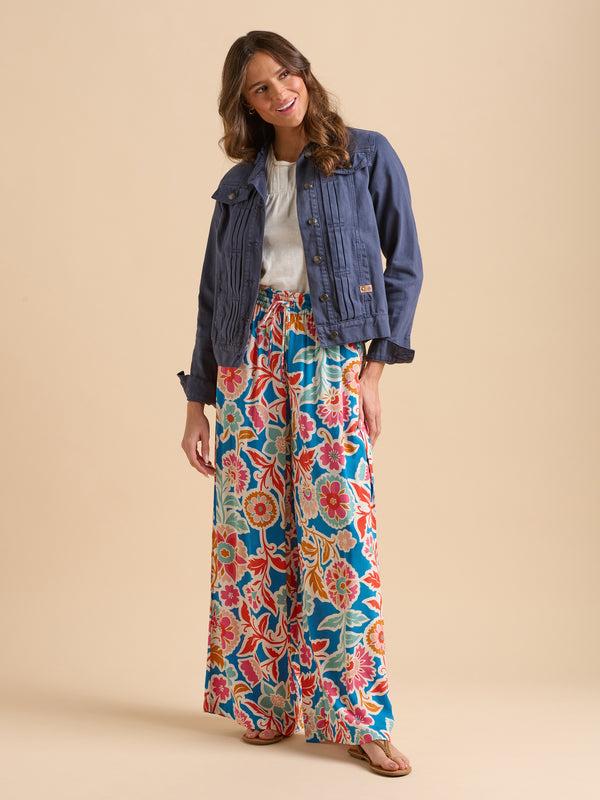 Brakeburn Navy Ruffle Neck Jacket