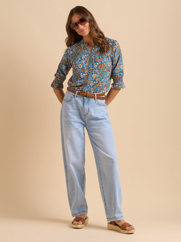 Brakeburn Navy Secret Garden Blouse