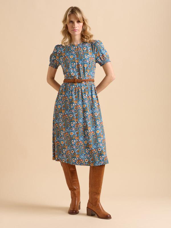 brakeburn Navy Secret Garden Midi Dress