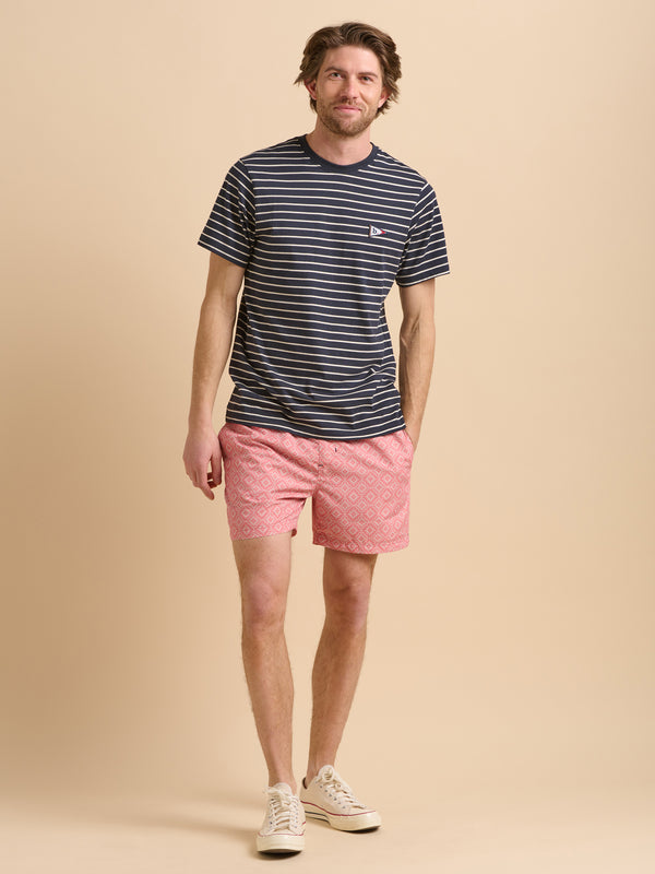 Brakeburn Navy Stripe Flag Tee