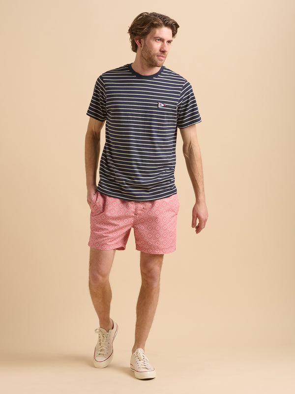 Brakeburn Navy Stripe Flag Tee