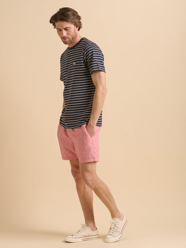 Brakeburn Navy Stripe Flag Tee