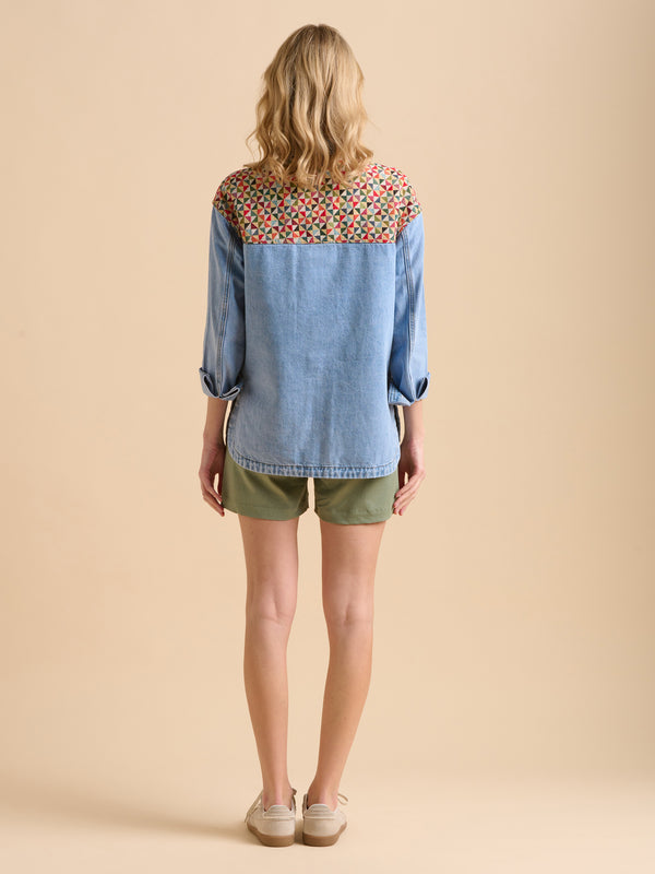 Brakeburn Patchwork Denim Shirt