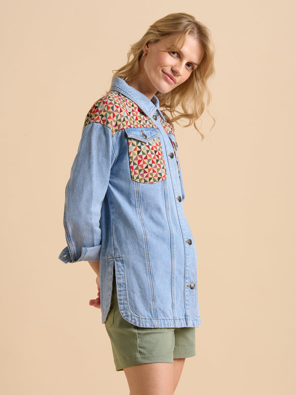 Brakeburn Patchwork Denim Shirt