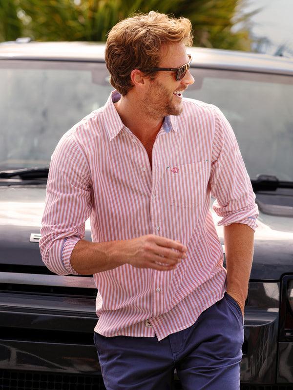 brakeburn Pink Stripe Shirt