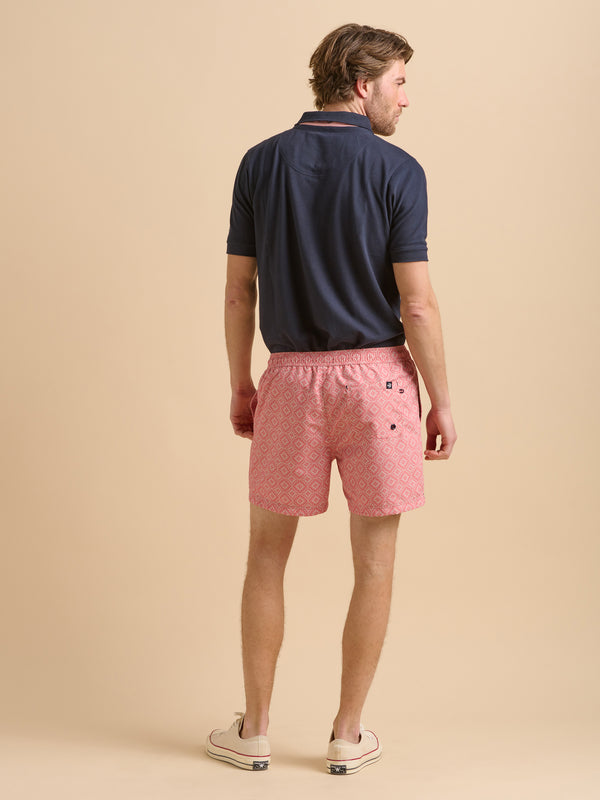 Brakeburn Pink Tile Swimshort