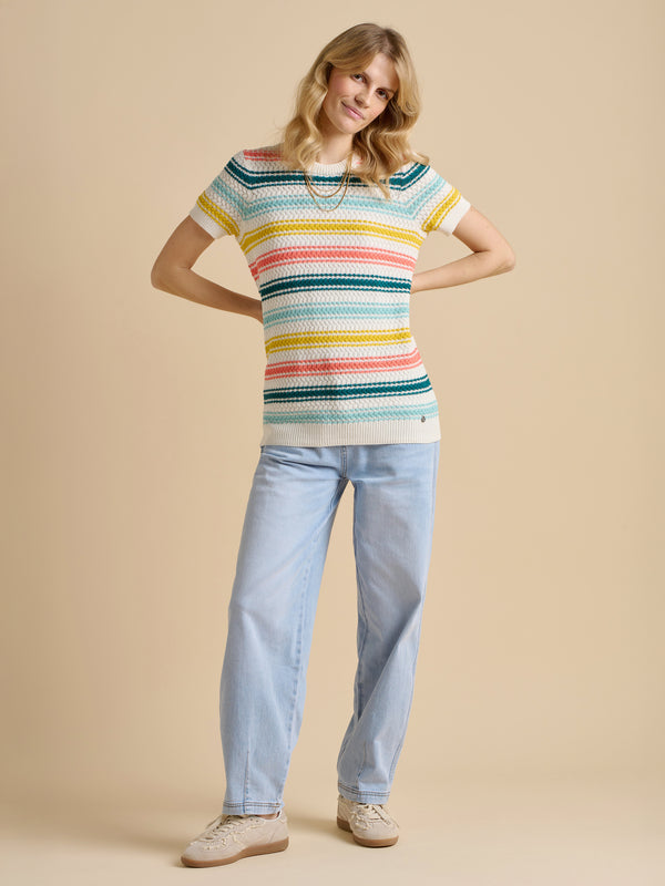 Brakeburn Rainbow Stripe Knitted Tee