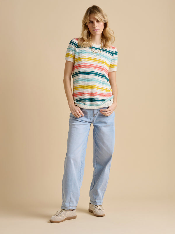Brakeburn Rainbow Stripe Knitted Tee