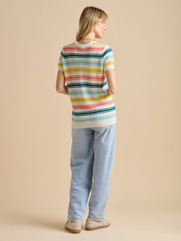 Brakeburn Rainbow Stripe Knitted Tee