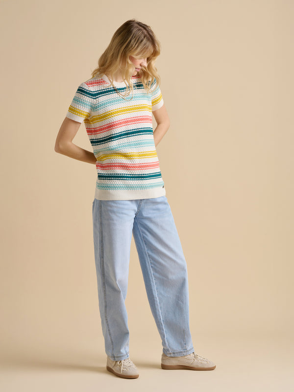 brakeburn Rainbow Stripe Knitted Tee