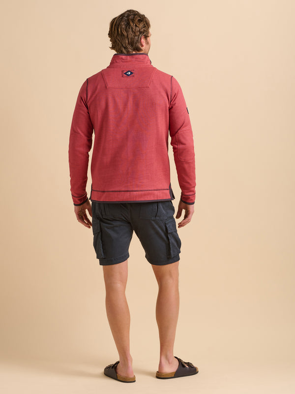 Brakeburn Red Pique Quarter Zip