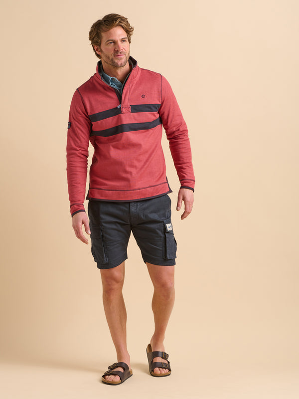 brakeburn Red Pique Quarter Zip